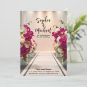 ウェディングバックドロップマガジンの表紙招待状です。 招待状 (スタンド正面)