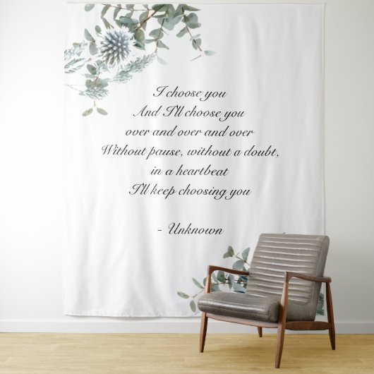 ウェディングバックドロップ | ウェディングタペストリー | 青い花 タペストリー (インサイチュ)