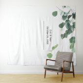 ウェディングバックドロップ, フォトプロップ, フォトブース, 葉 タペストリー (インサイチュ(横))