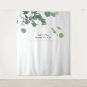 ウェディングバックドロップ, フォトプロップ, フォトブース, 葉 タペストリー (正面)