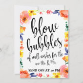 ウェディングバブルズ センドオフ フラワーズ アフォーダブル サイン (正面)