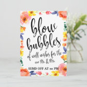 ウェディングバブルズ センドオフ フラワーズ アフォーダブル サイン (スタンド正面)