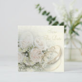 ウェディングバンド、ローズ、ドーブ＆レース　セーブ・ザ・デート セーブザデート (スタンド正面)