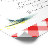 ウェディングバーの看板 リモンチェッロスプリッツァーのレシピ ポスター (角)