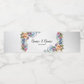 ウェディングパカラフルーティーエレガントの花 ペットボトルラベル (シングルラベル)