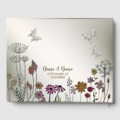 ウェディングパカラフルーティーンガーデンフラワーチョウ ゲストブック (裏面)