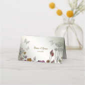 ウェディングパカラフルーティーンガーデンフラワーチョウ プレイスカード (裏面)