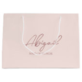 ウェディングパーソナライズされたパーティー名ギフト紙バッグ ラージペーパーバッグ (正面)