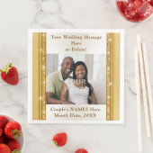 ウェディングパーソナライズされたレセプション用フォトナプキン (インサイチュ)