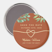 ウェディングパーソナライズされた日付の保存招待状 マグネット (正面/裏面)
