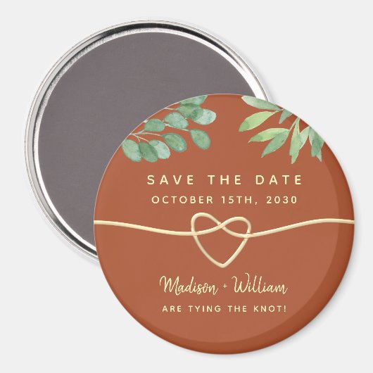 ウェディングパーソナライズされた日付の保存招待状 マグネット (正面/裏面)