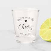 ウェディングパーソナライズされた・パーティーが応援を引き立てる ショットグラス (正面)