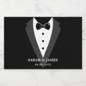 ウェディングパーティきらめくワインボトル スパークリングワインラベル (シングルラベル)