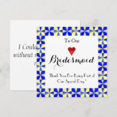 ウェディングパーティにいてくれてありがとう ~色鮮やかな感謝を込めて~ 招待状 (正面/裏面)