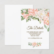 ウェディングパーティウォーターカラーピーチホワイトフラワー