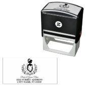 ウェディングパーティエレガントフローラ花嫁 セルフインキングスタンプ (インサイチュ)