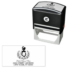 ウェディングパーティエレガントフローラ花嫁 セルフインキングスタンプ