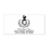 ウェディングパーティエレガントフローラ花嫁 セルフインキングスタンプ (デザイン)