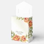 ウェディングパーティオレンジイエローレッドフローラ緑 フェイバーボックス (オープン)