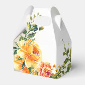 ウェディングパーティオレンジイエローレッドフローラ緑 フェイバーボックス (裏面サイド)