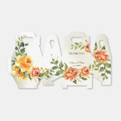 ウェディングパーティオレンジイエローレッドフローラ緑 フェイバーボックス (折り畳みなし)