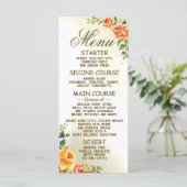 ウェディングパーティオレンジイエローレッドフローラ緑 メニュー (スタンド正面)