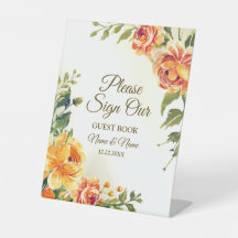 ウェディングパーティオレンジイエローレッドフローラ緑