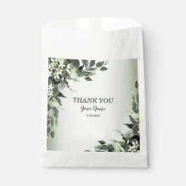 ウェディングパーティギフトグリーン葉フローラ フェイバーバッグ
