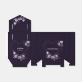 ウェディングパーティギフトパープルフローラバイオレットジオメトリック フェイバーボックス (折り畳みなし)