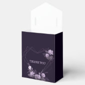 ウェディングパーティギフトパープルフローラバイオレットジオメトリック フェイバーボックス (オープン)