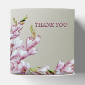 ウェディングパーティギフトピンク白エレガント花 フェイバーボックス (上部)