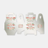 ウェディングパーティギフトピーチオレンジ葉フローラ フェイバーボックス (折り畳みなし)