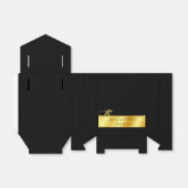 ウェディングパーティギフトボックス金ゴールドとブラック フェイバーボックス (折り畳みなし)