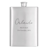ウェディングパーティギフト花婿介添人 フラスク (正面)