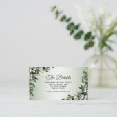 ウェディングパーティグリーナリーフローラユーカリ葉ス エンクロージャーカード (スタンド正面)
