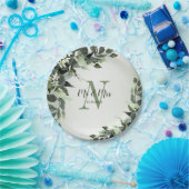 ウェディングパーティグリーナリーフローラユーカリ葉ス ペーパープレート (パーティー)