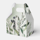 ウェディングパーティグリーン葉オリーブブラックオリーブエレガント フェイバーボックス (裏面サイド)