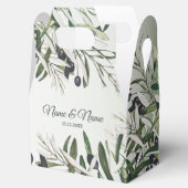 ウェディングパーティグリーン葉オリーブブラックオリーブエレガント フェイバーボックス (オープン)