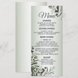 ウェディングパーティグリーン葉オリーブブラックオリーブエレガント メニュー