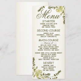 ウェディングパーティゴールデングリーンイエローディナモダンー メニュー