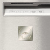 ウェディングパーティサンクスユゴールデン葉フローラ マグネット (インサイチュ (食洗機))