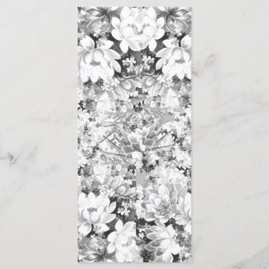 ウェディングパーティシルバーフローラエレガントディナーメニュー メニュー (裏面)