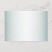 ウェディングパーティターコイズホワイトフラワーゴールデン葉ズ エンクロージャーカード (裏面)