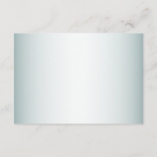 ウェディングパーティターコイズホワイトフラワーゴールデン葉ズ エンクロージャーカード (裏面)