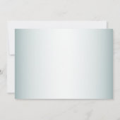 ウェディングパーティターコイズホワイトフラワーゴールデン葉ズ セーブザデート (裏面)