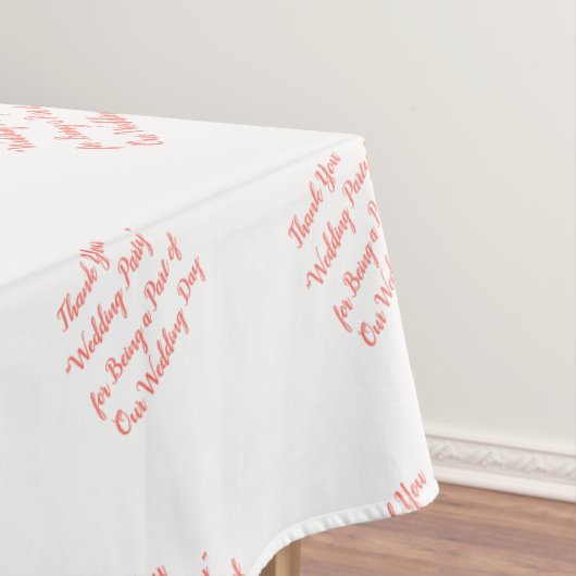 ウェディングパーティテーブルコーラルタイポグラフィ テーブルクロス (インサイチュ)