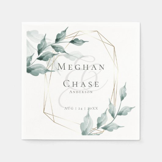 ウェディングパーティナプキンス |グレー表示の玉緑植物園 スタンダードカクテルナプキン (正面)