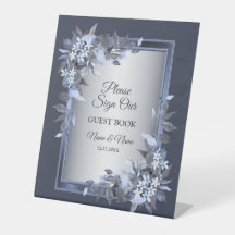 ウェディングパーティネイビーブルーフローラシルバーグレイエレガント