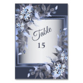 ウェディングパーティネイビーブルーフローラシルバーグレー テーブルナンバー (裏面)