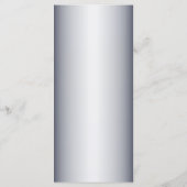 ウェディングパーティネイビーブルーフローラシルバーディナー メニュー (裏面)